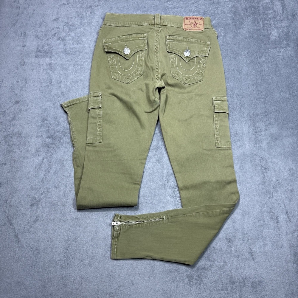 VINTAGE True Religion Jeans Womens 27x30 Krista World Tour Cargo Made In USA - Picture 7 of 11